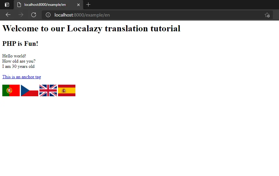 English demonstration