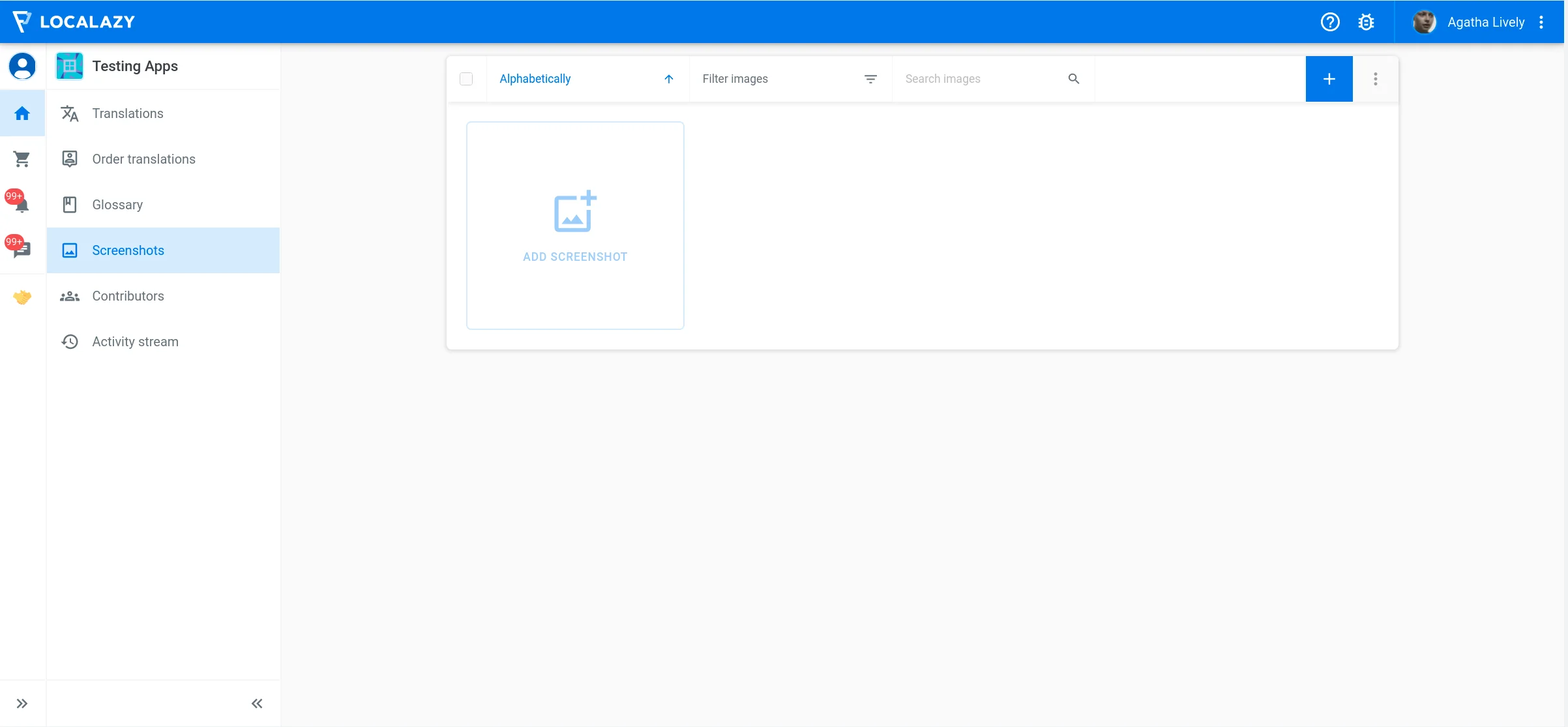 Localazy Screenshots - Upload
