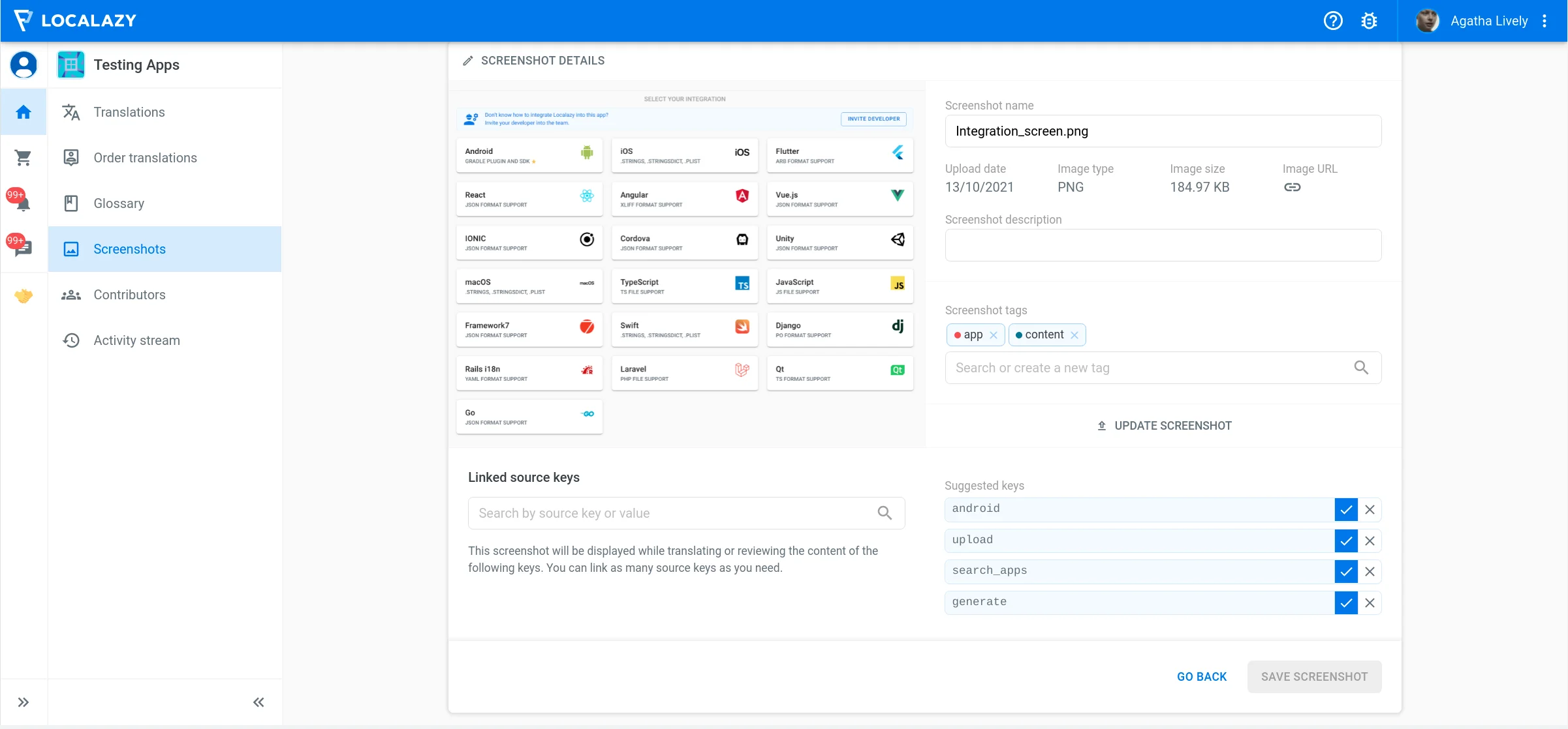 Localazy Screenshots OCR