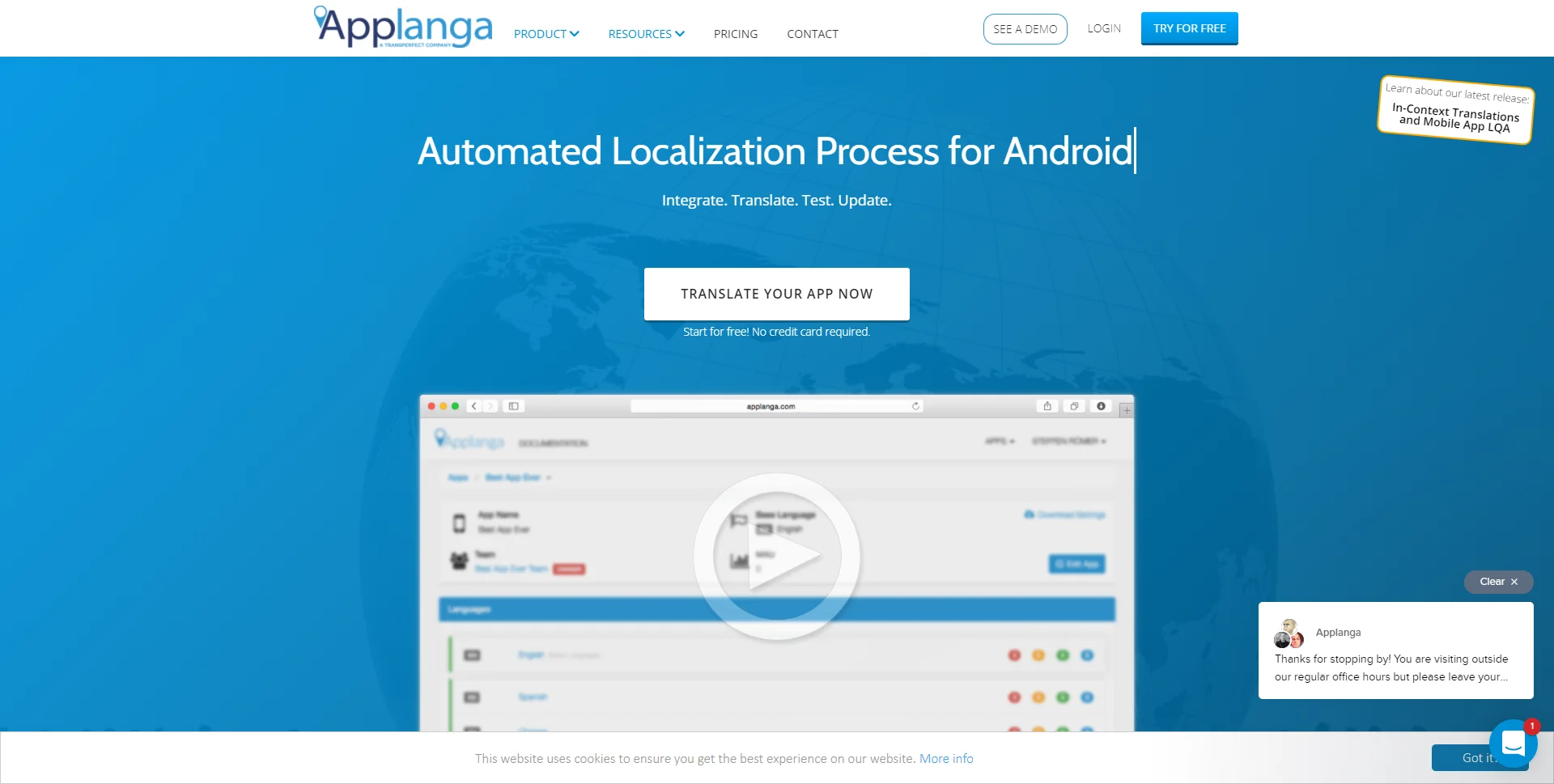 AppLanga.com Homepage