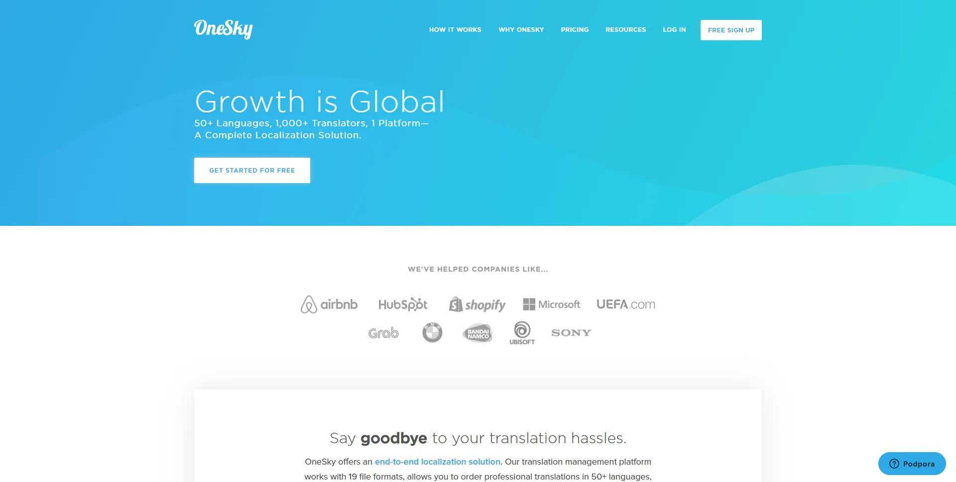 OneSkyApp.com Homepage