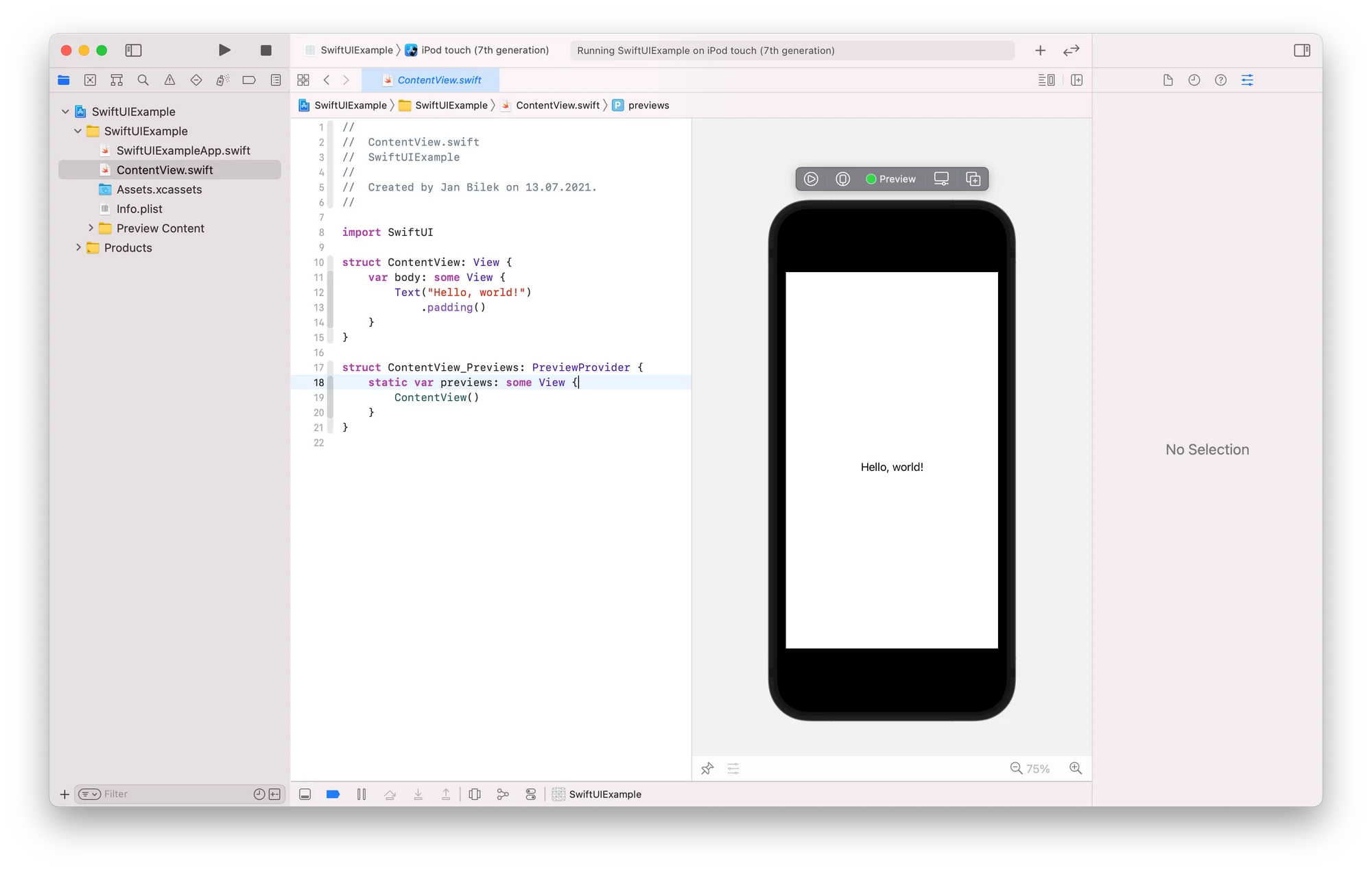 Hello Swift UI