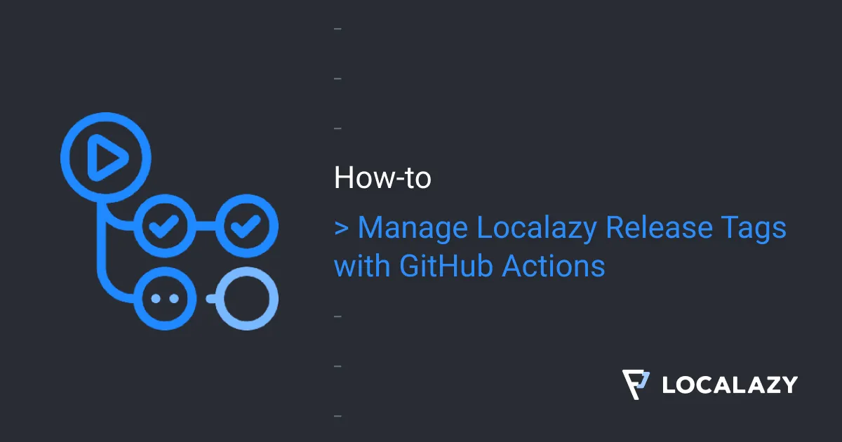 Illustration of Localazy Release Tags management with GitHub Actions
