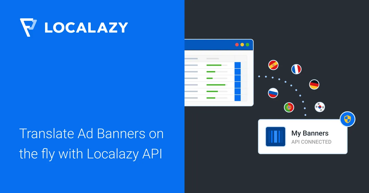 Illustration of Translate Ad Banners on the fly with Localazy API