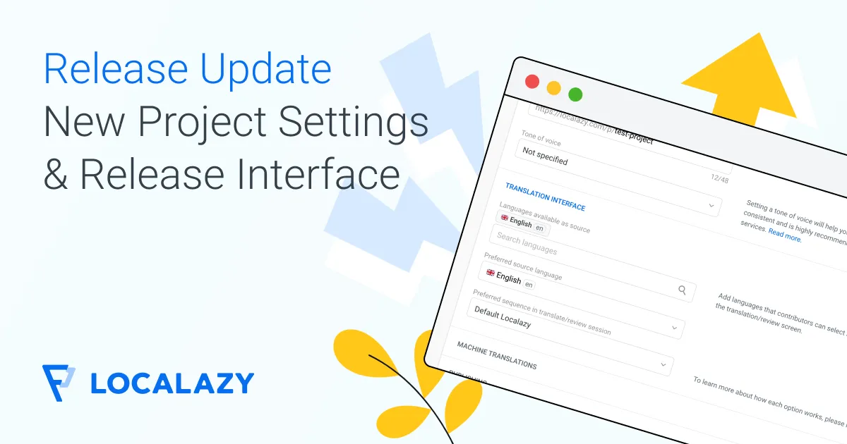 Illustration of Release Update: New Project Settings & Releases in UI