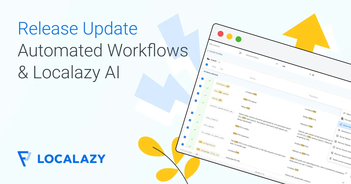 Illustration of Release Update: Open AI Translations, Automated Workflows, and more!