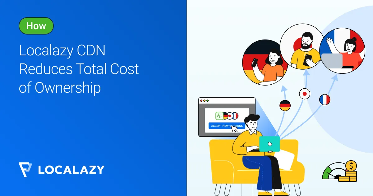 Illustration of How Localazy CDN reduces Total Cost of Ownership (with examples! 🔎)