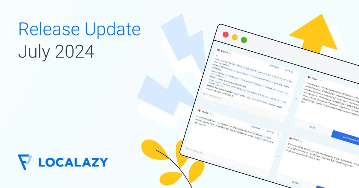 Illustration of Release Update: Improved translation interface, new integration, and more!