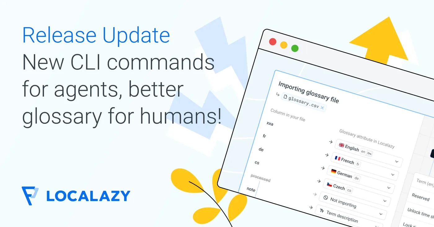 Illustration of Release Update: New features in CLI & API, revamped glossary, Strapi plugin updates, and more!